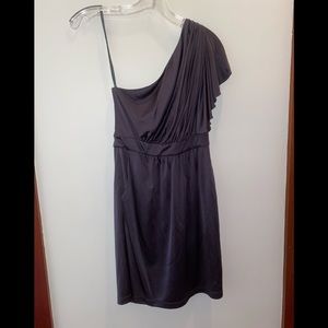One shoulder silk dress